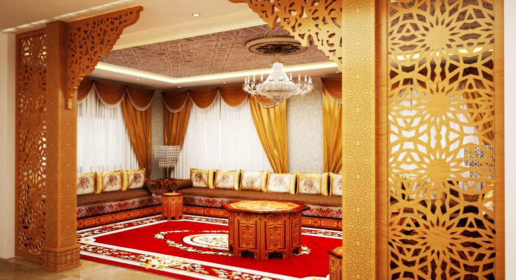 plafond platre salon marocain Luxe
