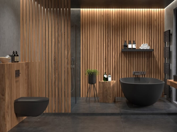 Bardage bois pour salle de bain METRYA 2022